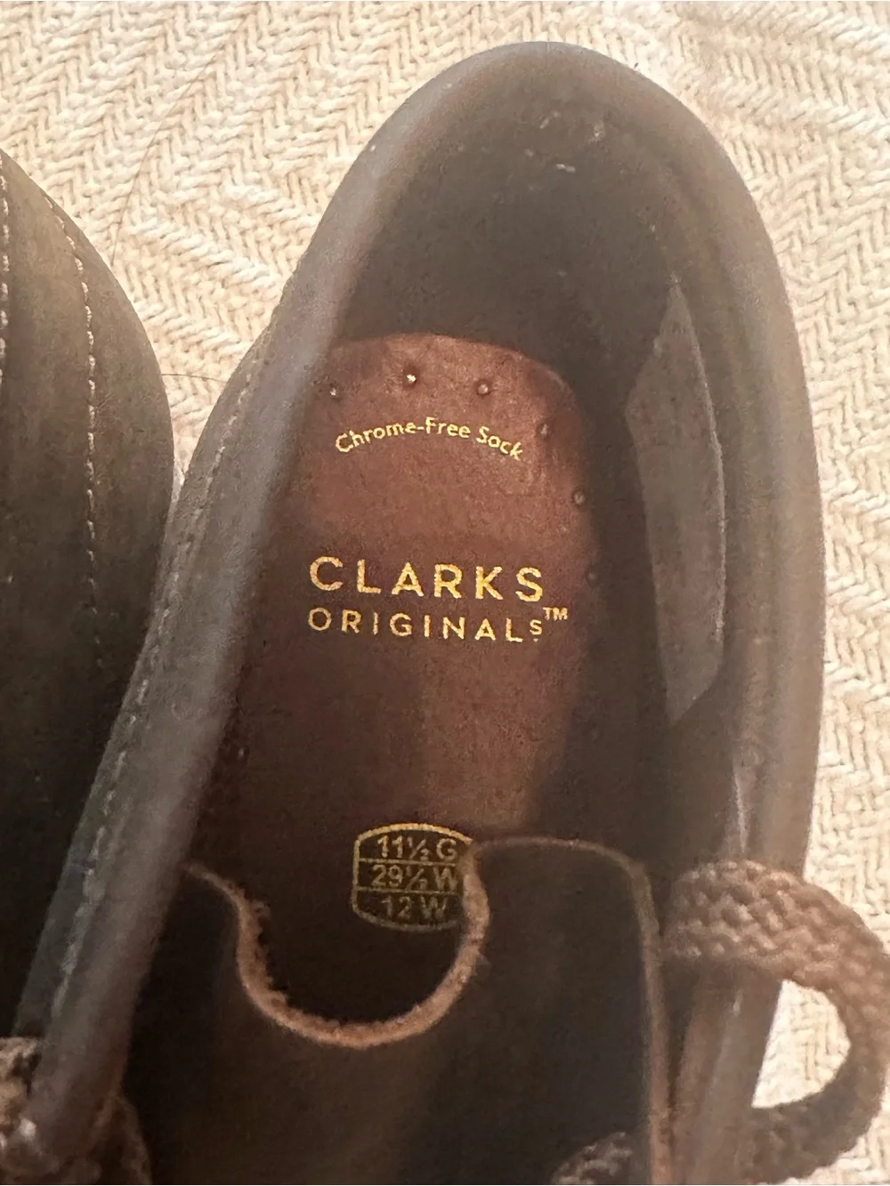 Clarks Dark Brown Suede Wallabee Lace Shoes